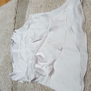 Express Sleeveless Blouse with Ruffles